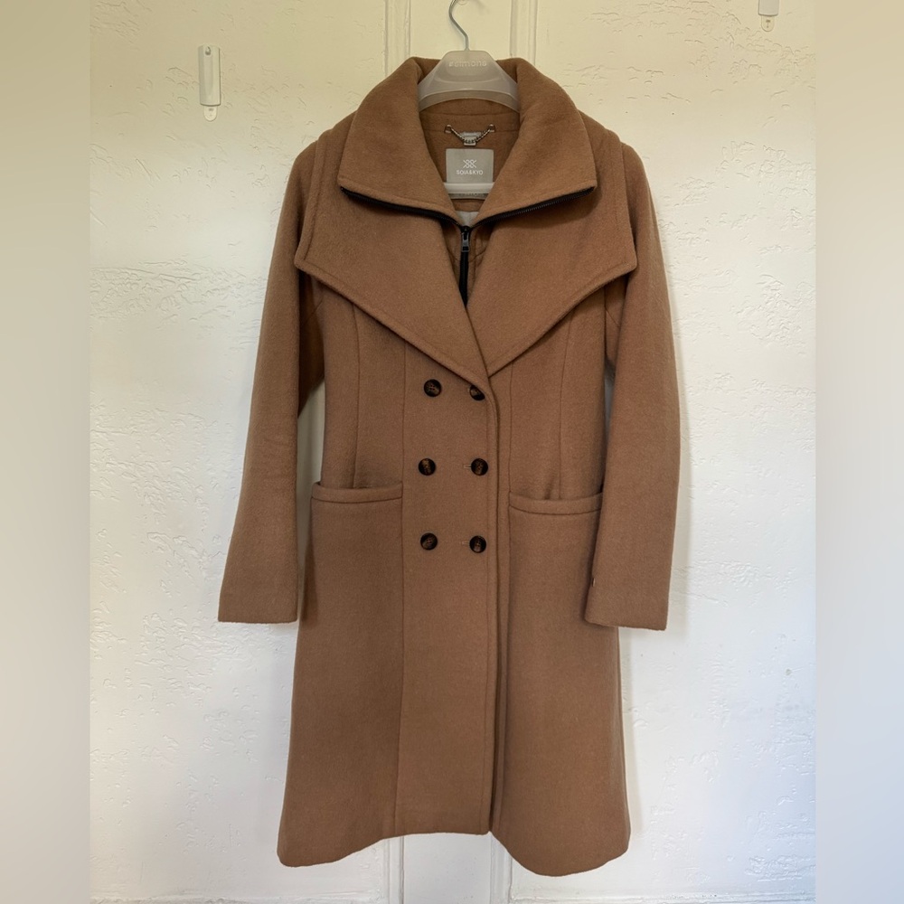 Soia & Kyo Tan Wool Coat